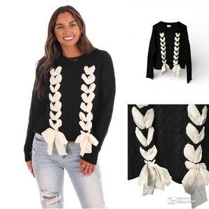 Dreamers bow weave sweater S/M
